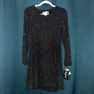 Vintage Sparkle Long Sleeve Dress